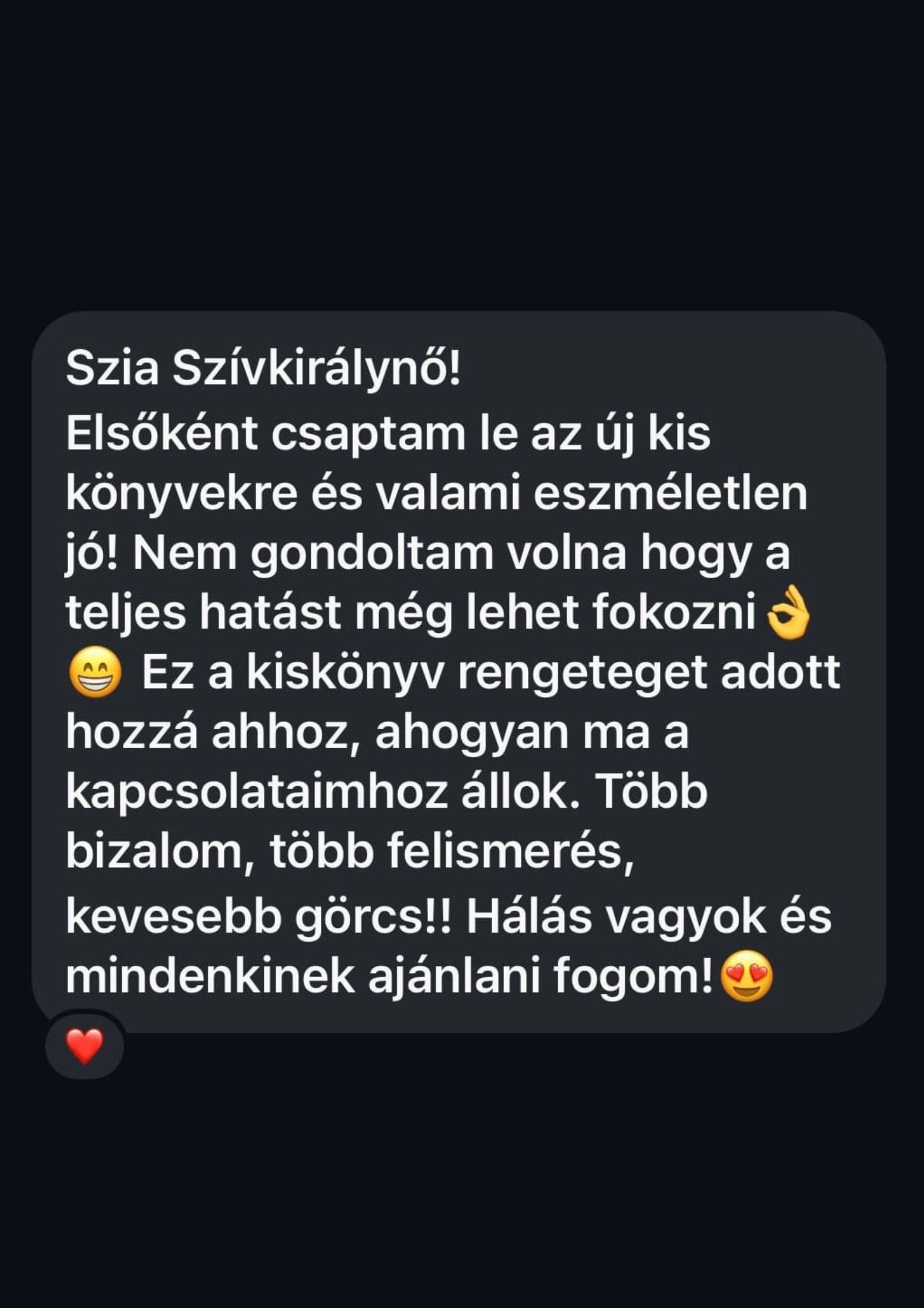 Szívkirály csomag vásárlói visszajelzés